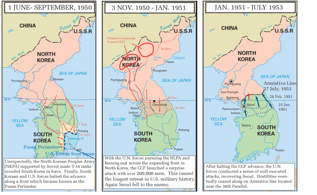 canadians in korean war map