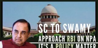 Apex Court allowed Swamy to make a representation before the RBI which can decide on making changes in extant guidelines
