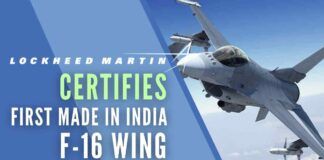 Lockheed Martin and TLMAL signed an agreement in 2018 and today the first Made in India F16 wing is certified and delivered to Lockheed Martin