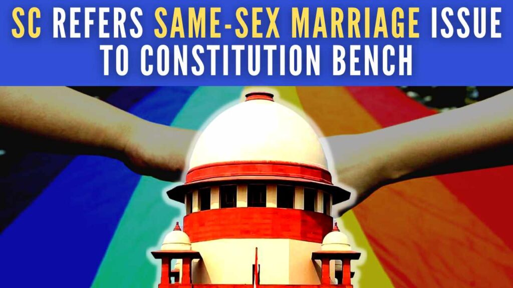 Same Sex Marriage Case Sc Refers Plea To Five Judge Constitution Bench 9918