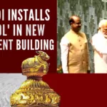 Modi along with the Lok Sabha speaker installed the Sengol in the new Parliament House
