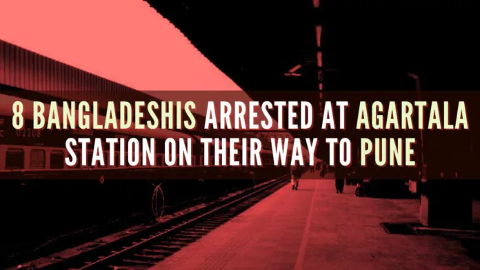 The Bangladeshi nationals were arrested from the Agartala railway station for illegally entering the country