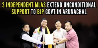 The MLAs - Laisam Simai, Wanglam Sawin, and Tenzin Nima Glow - conveyed their decision through a letter of support to Khandu, BJP sources confirmed