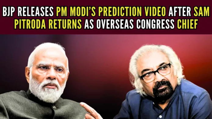 BJP accused the Congress party of betraying the trust of people as Pitroda assumed his previous role soon after the elections