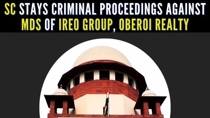 SC was hearing a plea filed by IREO and the Oberoi groups challenging the order of the Punjab and Haryana High Court