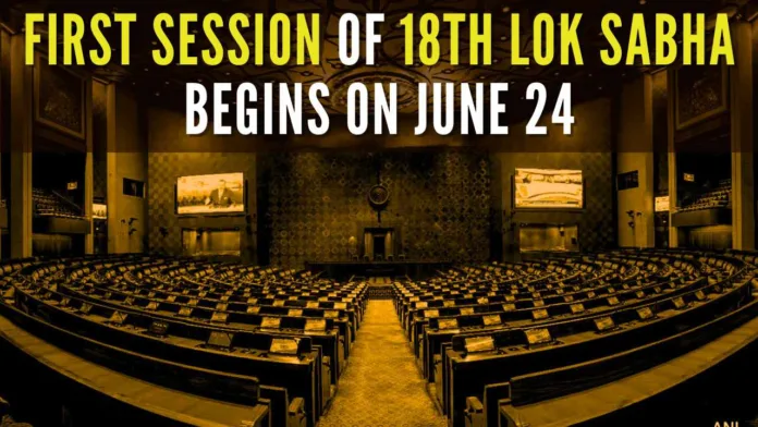 The newly elected National Democratic Alliance (NDA) government’s first session of Parliament will be held from June 24 to July 3