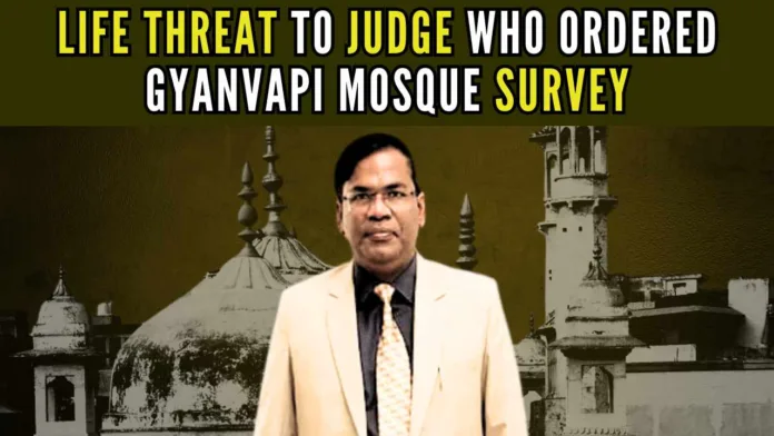 Security measures for the judge who ordered the survey in the Gyanvapi case in Uttar Pradesh will be increased, reflecting heightened concerns over safety and potential threats