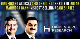 Hindenburg alleged that SEBI’s omission of Kotak’s name may be meant to protect the businessman Uday Kotak from scrutiny