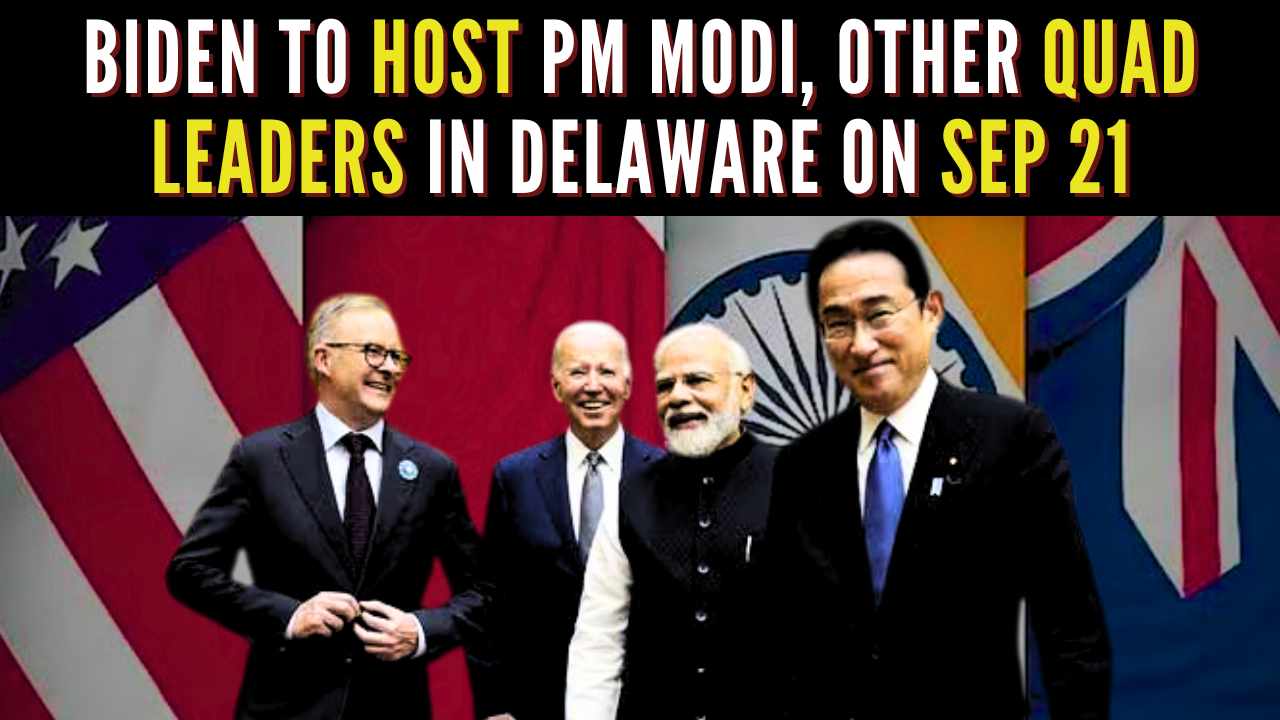 Quad Summit: Biden to host PM Modi, other leaders in Delaware on September 21