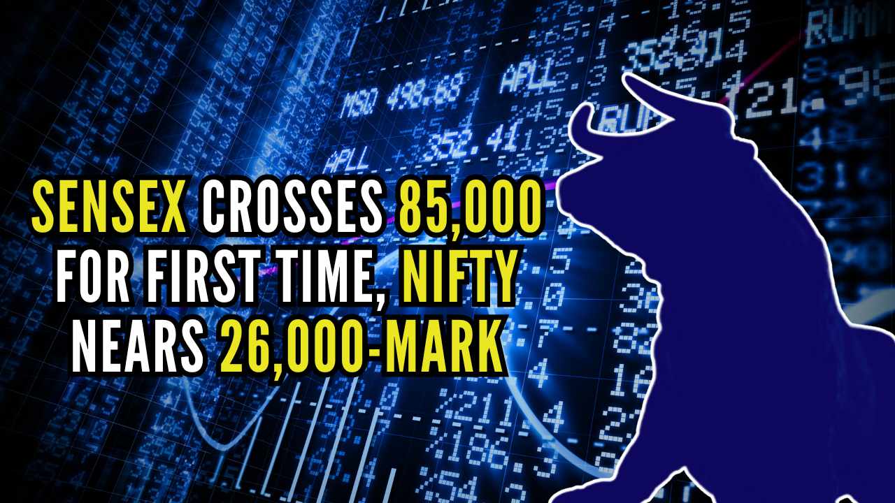 In a first, Sensex crosses 85000, Nifty nears 26,000-mark