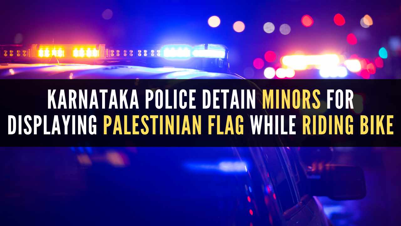 Karnataka Police detain minors for displaying Palestinian flag while riding bike