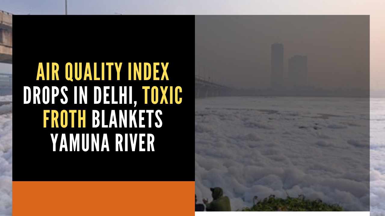 Air quality index drops in Delhi, toxic froth blankets Yamuna river