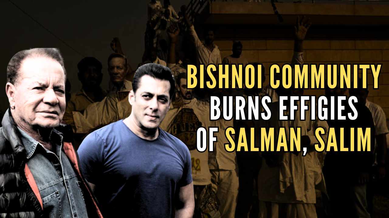 Bishnoi community protests, burns effigies of Salman Khan and Salim Khan