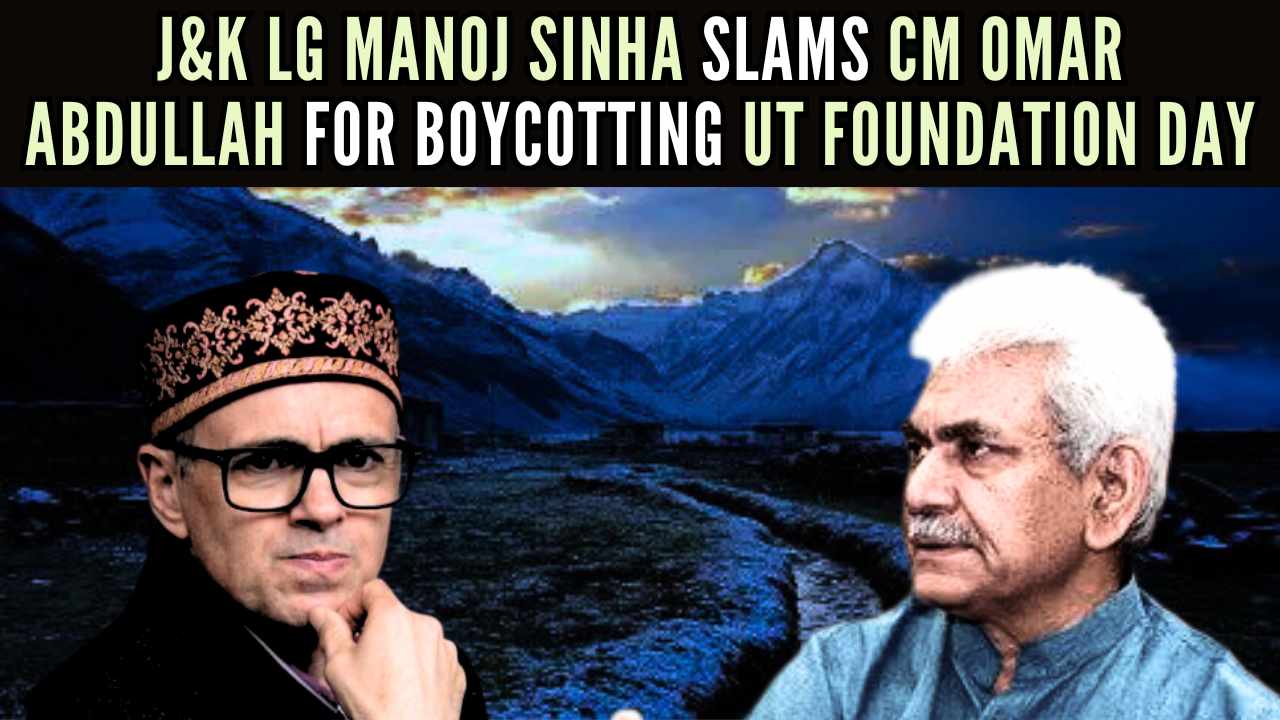 J&K Lieutenant Governor Manoj Sinha slams NC top brass including Omar Abdullah for boycotting UT day celebrations