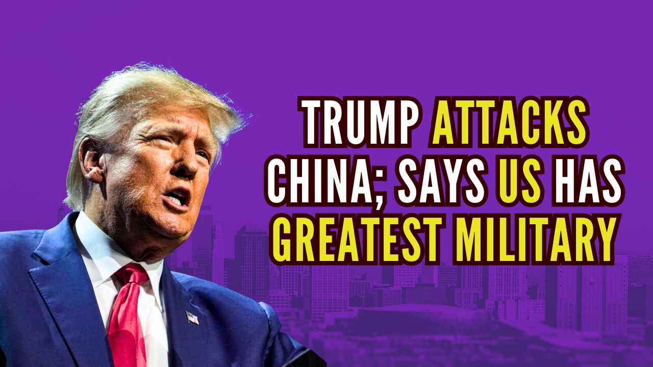 Trump criticizes China; asserts US military strength at rally